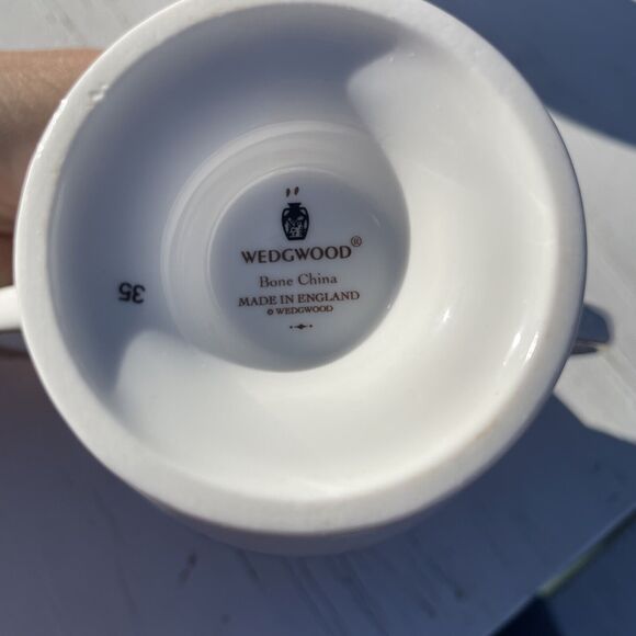 Wedgwood Blue Bokhara Coffee Pot with Gold Trim Sugar Bowl Creamer Set service - Picture 11 of 16